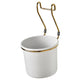 HULTARP container, white/brass-colour polished, 14x16 cm