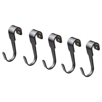 HULTARP hook, black, 7 cm, 5 pack