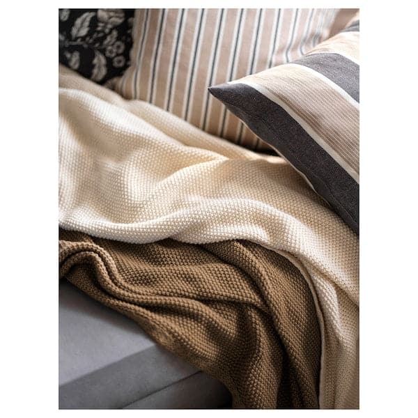Ikea HUMLEMOTT - Throw, yellow-beige, 130x170 cm