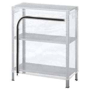 Ikea HYLLIS - Shelving unit with cover, transparent, 60x27x74 cm