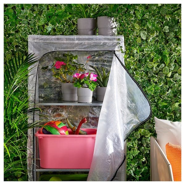 HYLLIS - Shelving units with covers, transparent, 180x27x74-140 cm - best price from Maltashopper.com 39291748