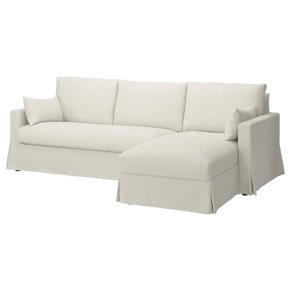 Ikea HYLTARP - 3-seater sofa/chaise-longue, right, Gransel natural ,