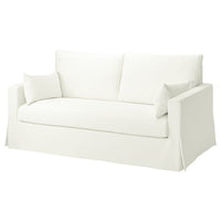 HYLTARP cover for 2-seat sofa, Hallarp white