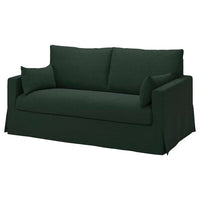 HYLTARP cover for 2-seat sofa, Tallmyra dark green
