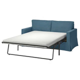 HYLTARP cover for 2-seat sofa-bed, Tallmyra blue