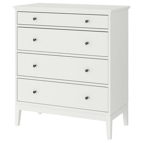 IDANÄS - Chest of 4 drawers, white, 104x118 cm