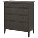 IDANÄS chest of 4 drawers, dark brown stained, 104x118 cm