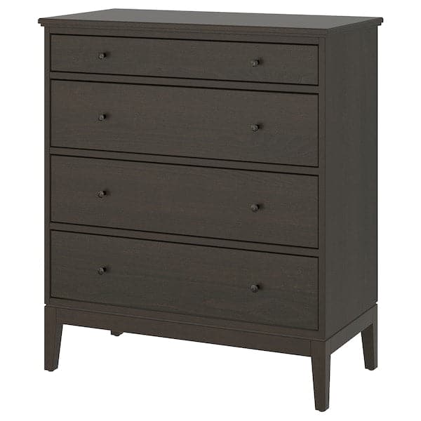 Ikea IDANÄS - Chest of 4 drawers, dark brown stained, 104x118 cm