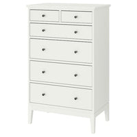 IDANÄS chest of 6 drawers, white, 84x135 cm
