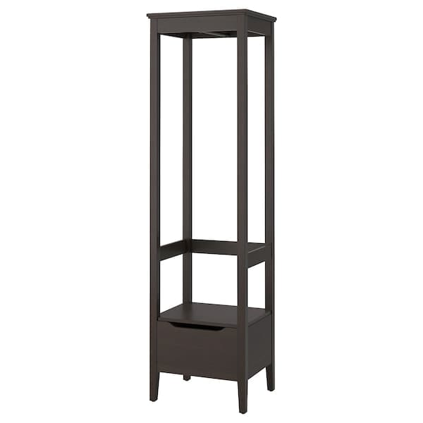 IDANÄS open wardrobe, dark brown stained, 59.0x211.0x49.0 cm