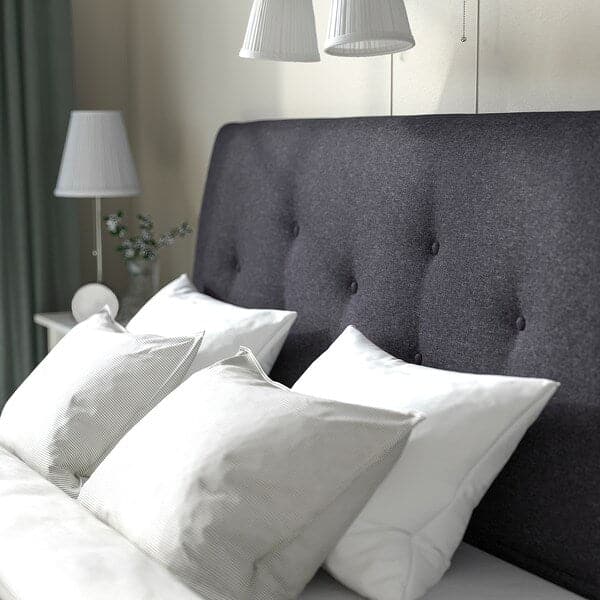 Ikea IDANÄS Upholstered bed with storage - Gunnared dark grey 140x200 cm , 140x200 cm