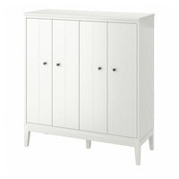 IDANÄS cabinet with bi-folding doors, white, 121x135 cm