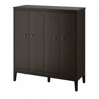 IDANÄS cabinet with bi-folding doors, dark brown stained, 121x135 cm