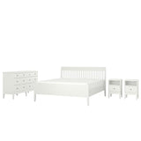 IDANÄS bedroom furniture, set of 4, white, 180x200 cm