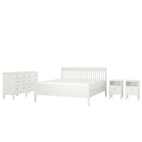 IDANÄS bedroom furniture, set of 4, white, 180x200 cm