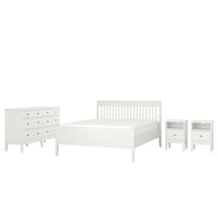IDANÄS bedroom furniture, set of 4, white, 160x200 cm