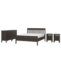 IDANÄS bedroom furniture, set of 4, dark brown, 160x200 cm