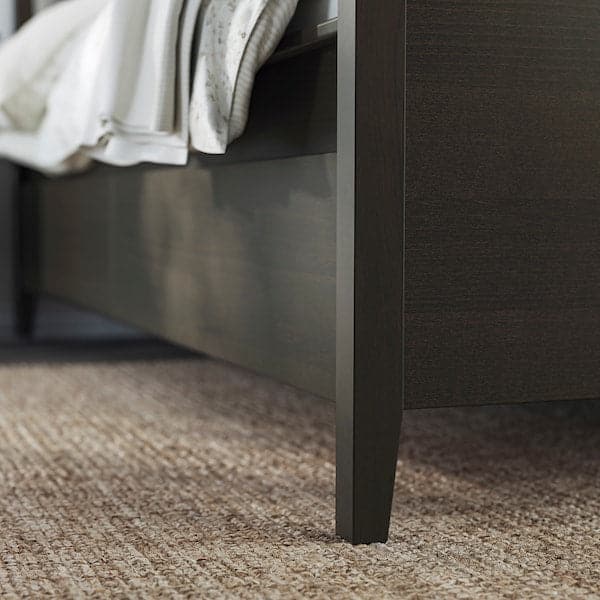 Ikea IDANÄS Bed frame with drawers - dark brown treated with mordant 160x200 cm , 160x200 cm