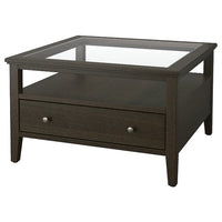 IDANÄS coffee table, dark brown stained, 80x80 cm