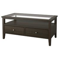 IDANÄS coffee table, dark brown stained, 107x55 cm