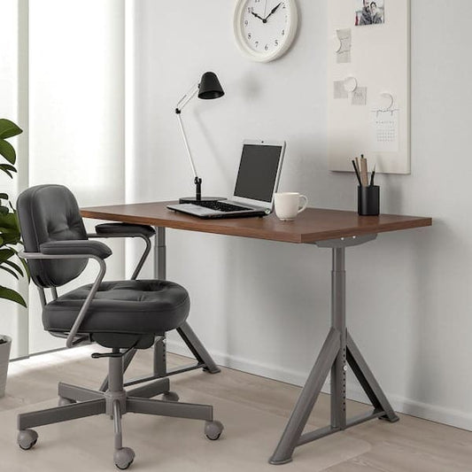 IDÅSEN Desk - brown/dark gray 120x70 cm - best price from Maltashopper.com 49281027