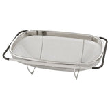 IDEALISK colander, stainless steel/black, 34x23 cm