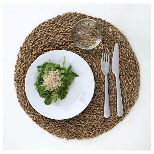 Ikea IHÅLLIG - Place mat, natural/seagrass, 37 cm