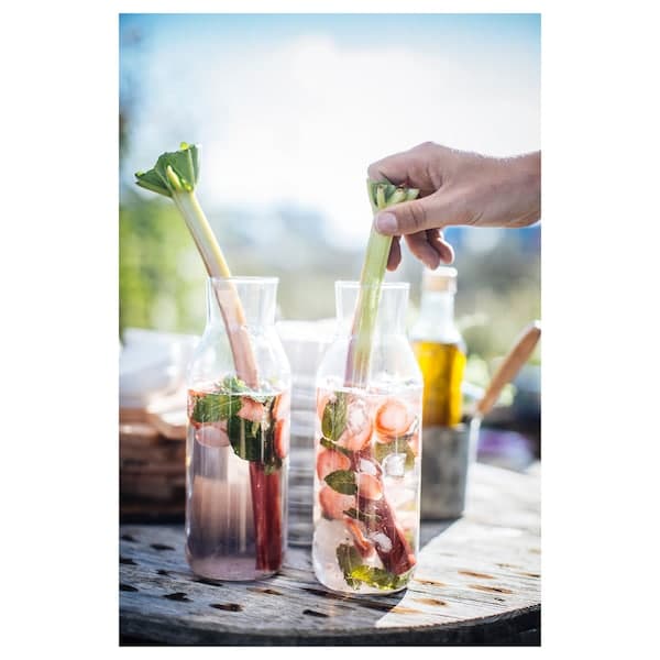 Ikea IKEA 365+ - Carafe with stopper, clear glass/cork, 1 l