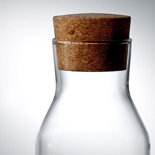 IKEA 365+ - Carafe with stopper, clear glass/cork, 1 l - best price from Maltashopper.com 90279719