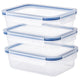 IKEA 365+ food container with lid, rectangular/plastic, 21x15 cm, 3 pack