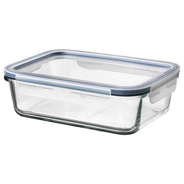 Ikea IKEA 365+ - Food container with lid, rectangular glass/plastic, 1.0 l