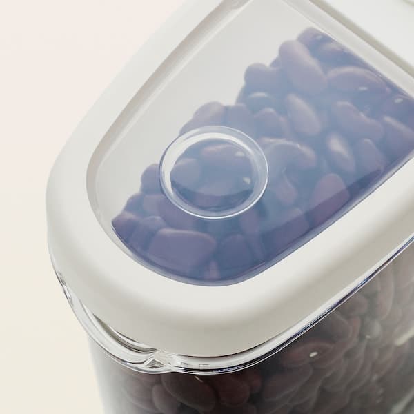 Ikea IKEA 365+ - Dry food jar with lid, transparent/white, 1.3 l