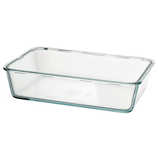 IKEA 365+ food container, large rectangular/glass, 32x21 cm