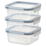 IKEA 365+ food container, square/plastic, 750 ml, 3 pack