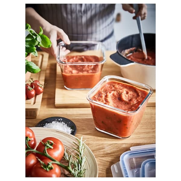 IKEA 365+ - Food container, square/glass, 1.2 l - best price from Maltashopper.com 40359209