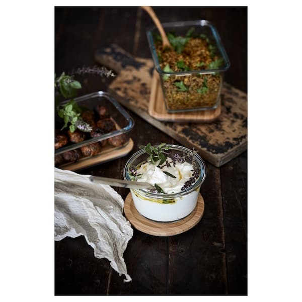 Ikea IKEA 365+ - Food container, round/glass, 600 ml