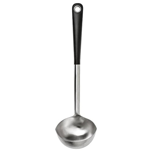 IKEA 365+ HJÄLTE - Soup ladle, stainless steel/black