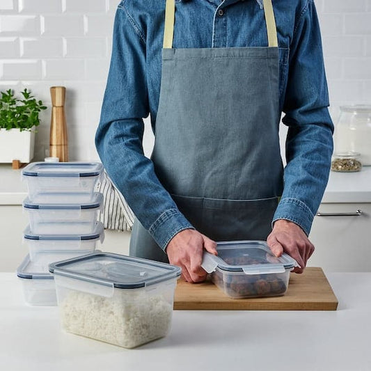 Ikea IKEA 365+ - Set of 6 food containers with lid, plastic ,
