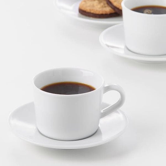 Ikea IKEA 365+ - Cup with saucer, white, 13 cl