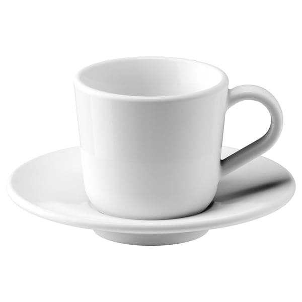 Ikea IKEA 365+ - Espresso cup and saucer, white, 6 cl