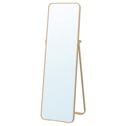 IKORNNES - Standing mirror, ash, 52x167 cm