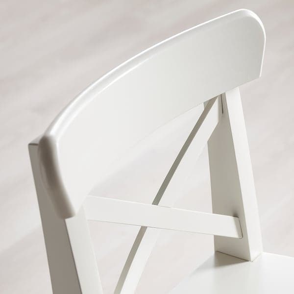 Ikea INGOLF - Bar stool with backrest, white, 63 cm