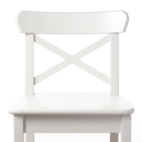 INGOLF - Bar stool with backrest, white, 74 cm - best price from Maltashopper.com 00121766