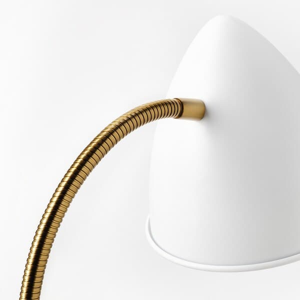 Ikea ISNÅLEN - LED work lamp, white / brass colour ,