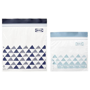 Ikea ISTAD - Resealable bag, fancy/blue ,
