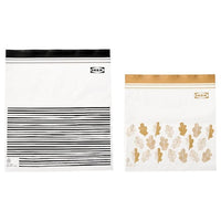 ISTAD resealable bag, patterned black/yellow, 2.5/1.2 l, 50 pack