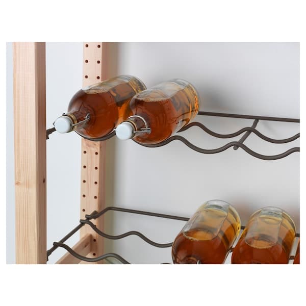 Ikea IVAR - 1 section/bottle racks, pine/grey, 89x30x124 cm