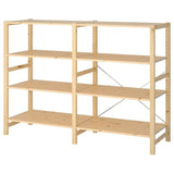 IVAR 2 sections/shelves, pine, 174x50x124 cm