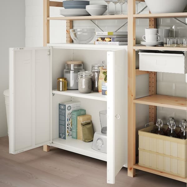 Ikea IVAR - Cabinet with doors, white, 80x83 cm