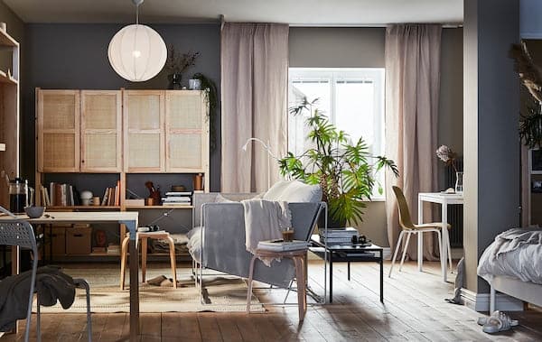 Ikea IVAR - Storage combination with doors, pine, 174x30x179 cm